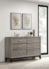 Watson 6-Drawer Bedroom Dresser, Light Taupe