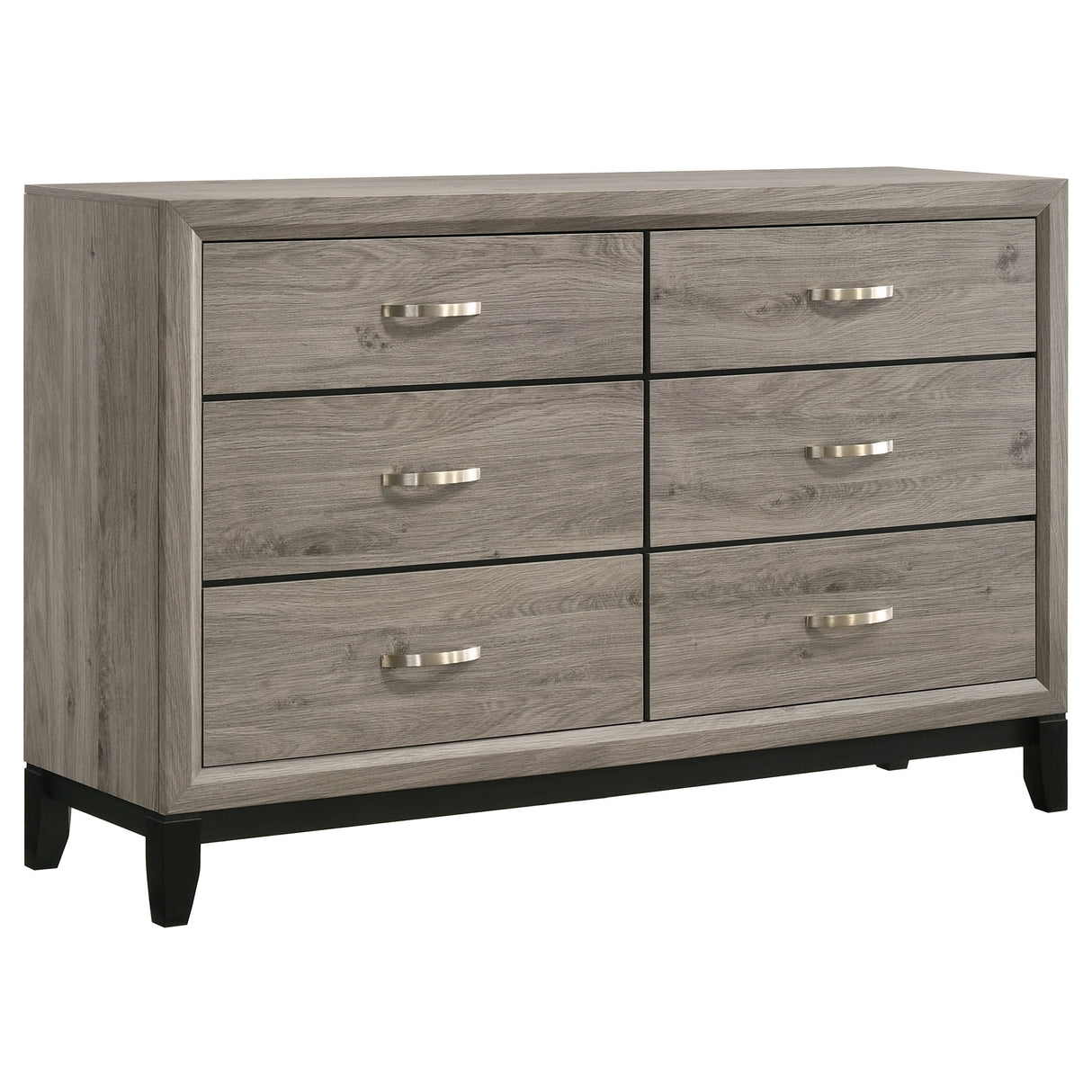 Watson 6-Drawer Bedroom Dresser, Light Taupe