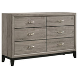 Watson 6-Drawer Bedroom Dresser Cabinet in Light Taupe