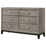 Watson 6-Drawer Bedroom Dresser Cabinet in Light Taupe