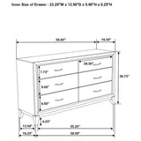 Watson 6-Drawer Bedroom Dresser, Light Taupe