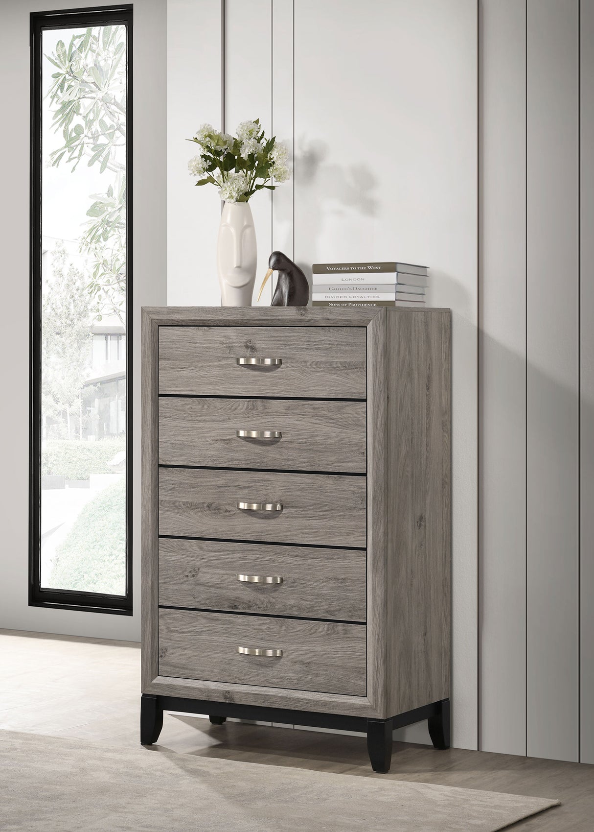Watson 5-Drawer Chest of Drawers - Light Taupe
