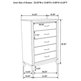Watson 5-Drawer Chest of Drawers - Light Taupe
