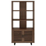Rodger - 3 Shelf Cabinet Bookcase - Walnut