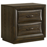Atlas 2-Drawer Nightstand, Dark Oak