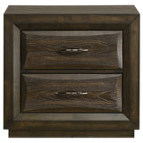 Atlas 2-Drawer Nightstand in Dark Oak