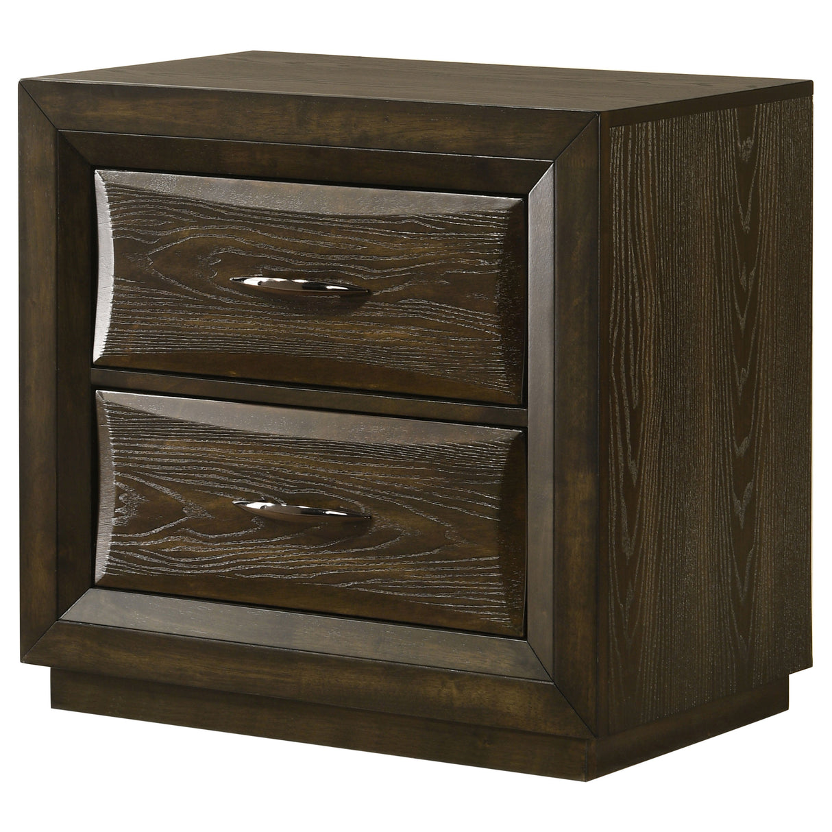 Atlas 2-Drawer Nightstand, Dark Oak