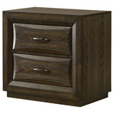 Atlas 2-Drawer Nightstand, Dark Oak