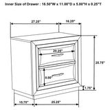 Atlas 2-Drawer Nightstand in Dark Oak