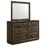 Atlas 7-Drawer Dresser and Mirror Set, Dark Oak