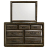 Atlas 7-Drawer Dresser and Mirror Set, Dark Oak
