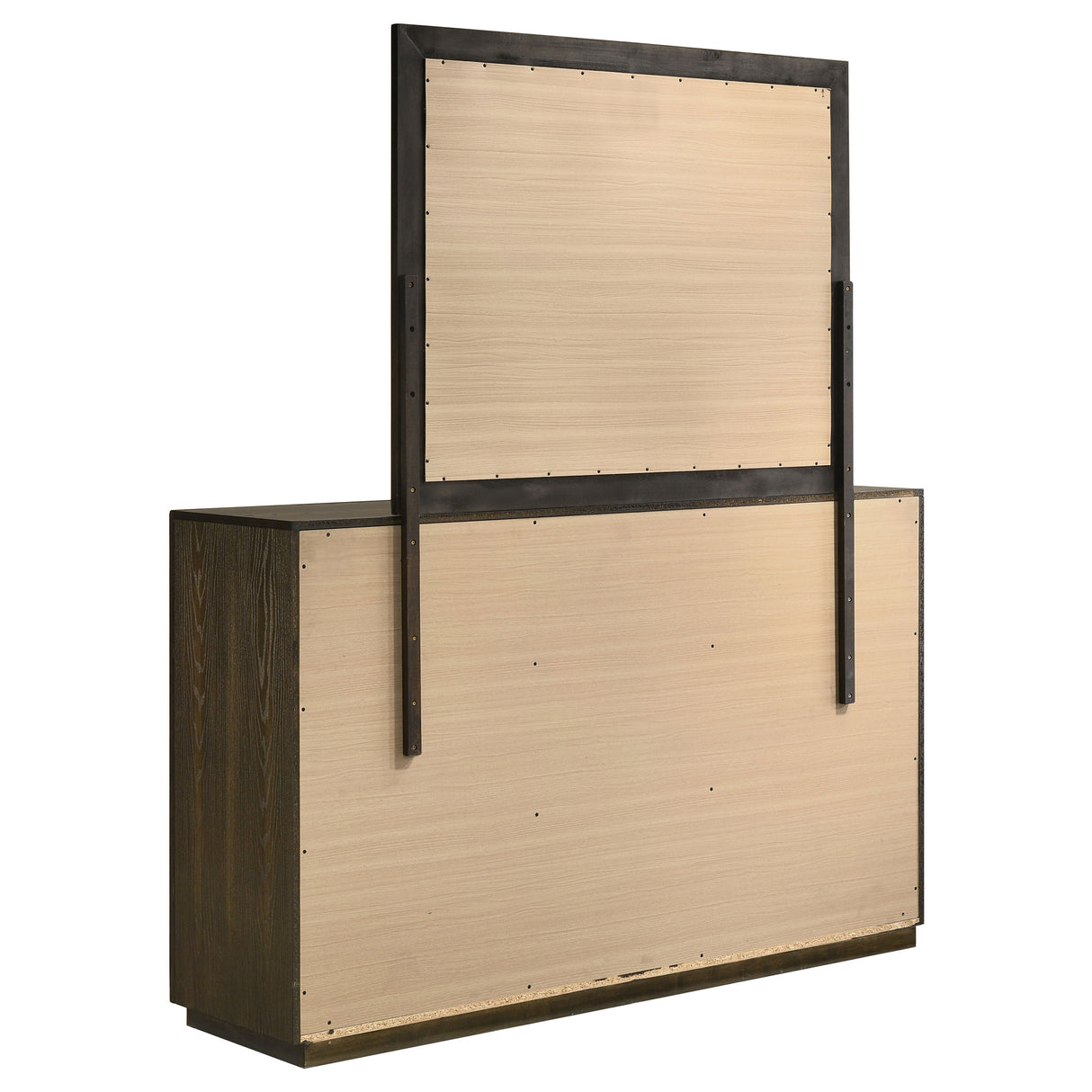 Atlas 7-Drawer Dresser and Mirror Set, Dark Oak