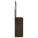 Atlas 7-Drawer Dresser and Mirror Set, Dark Oak