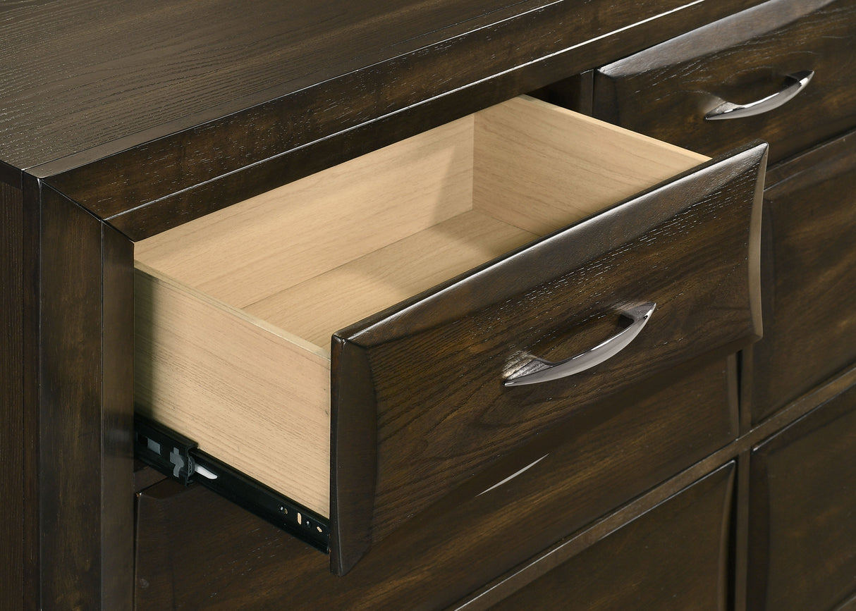 Atlas 7-Drawer Dresser and Mirror Set, Dark Oak