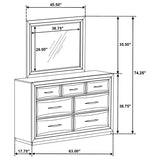 Atlas 7-Drawer Dresser and Mirror Set, Dark Oak