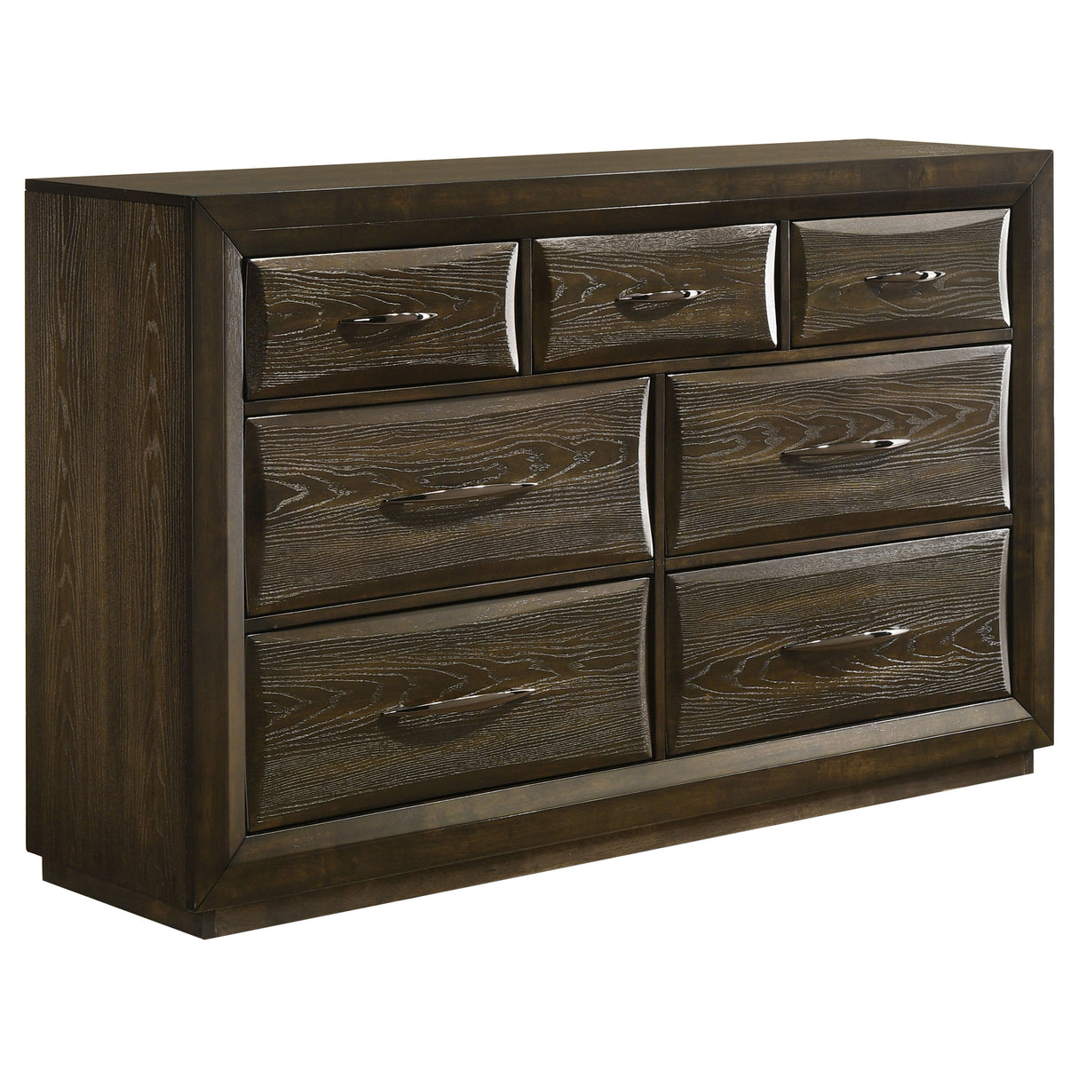 Atlas 7-Drawer Bedroom Dresser, Dark Oak