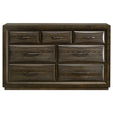 Atlas 7-Drawer Bedroom Dresser Cabinet Dark Oak