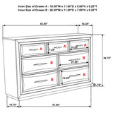 Atlas 7-Drawer Bedroom Dresser Cabinet Dark Oak