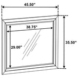 Atlas Bedroom Dresser Mirror in Dark Oak