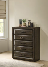 Atlas 5-Drawer Chest of Drawers, Dark Oak