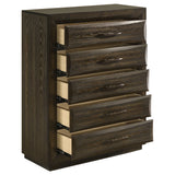 Atlas 5-Drawer Chest of Drawers, Dark Oak