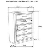 Atlas 5-Drawer Chest of Drawers in Dark Oak