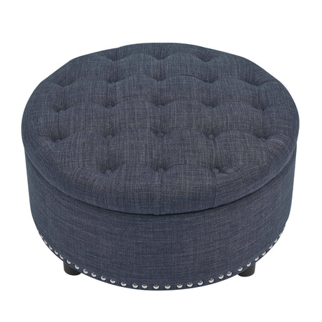 Tufted Storage Ottoman With Upholstery
