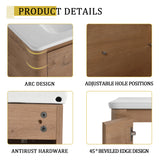 Freestanding Bathroom Vanity With Sink, 1 Small Storage Cabinet, Soft Close Door
