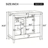 Bathroom Vanity With Sink, Soft Close Doors & Drawers - Wood