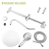 Shower System With 5 Function Rain Hand Shower And Slide Bar Combo