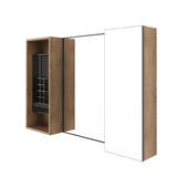 41.3" Wall Mounted Bathroom Cabinet With Adjustable Shelves Storage Unit - Imitative Oak