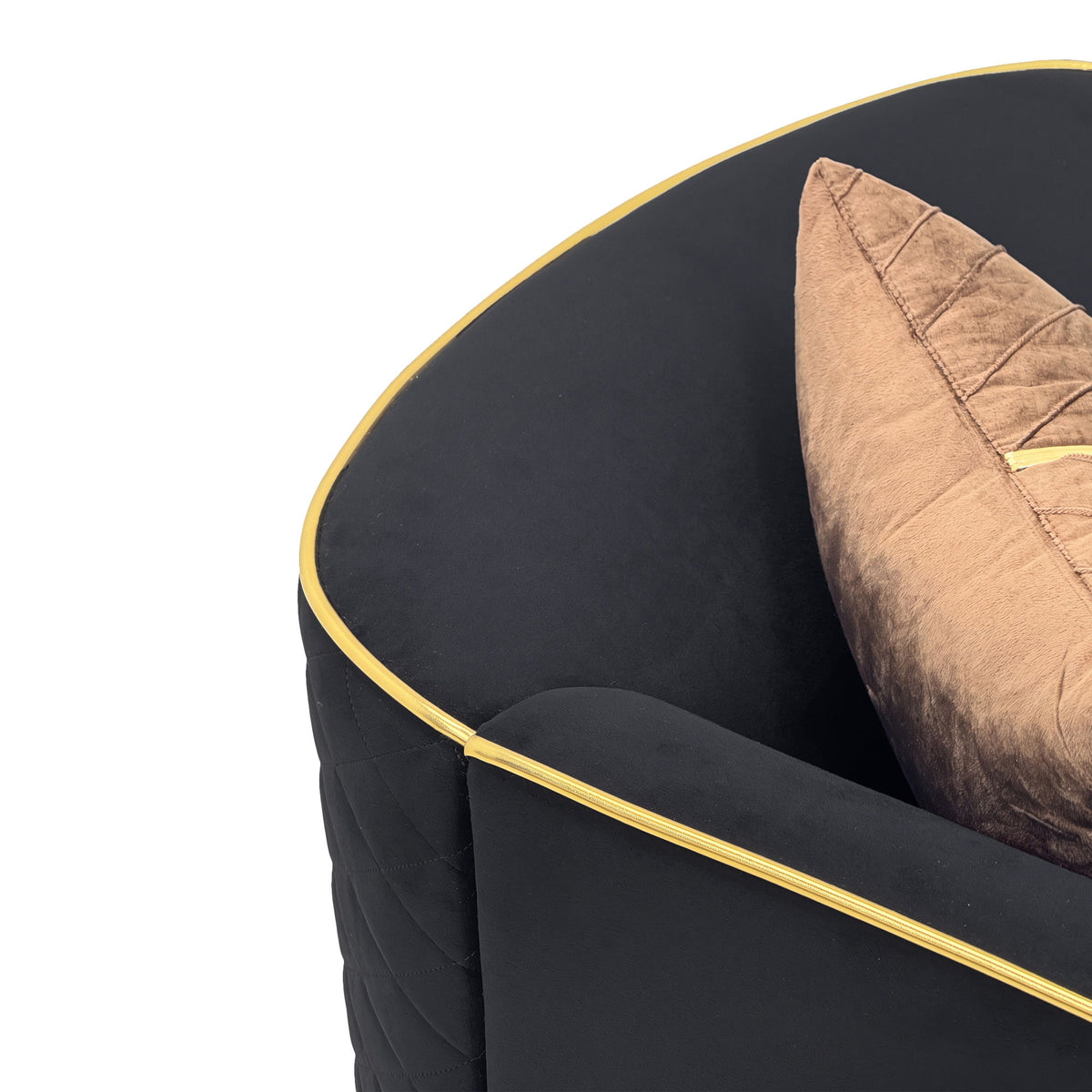 Sofa With Metallic Accents