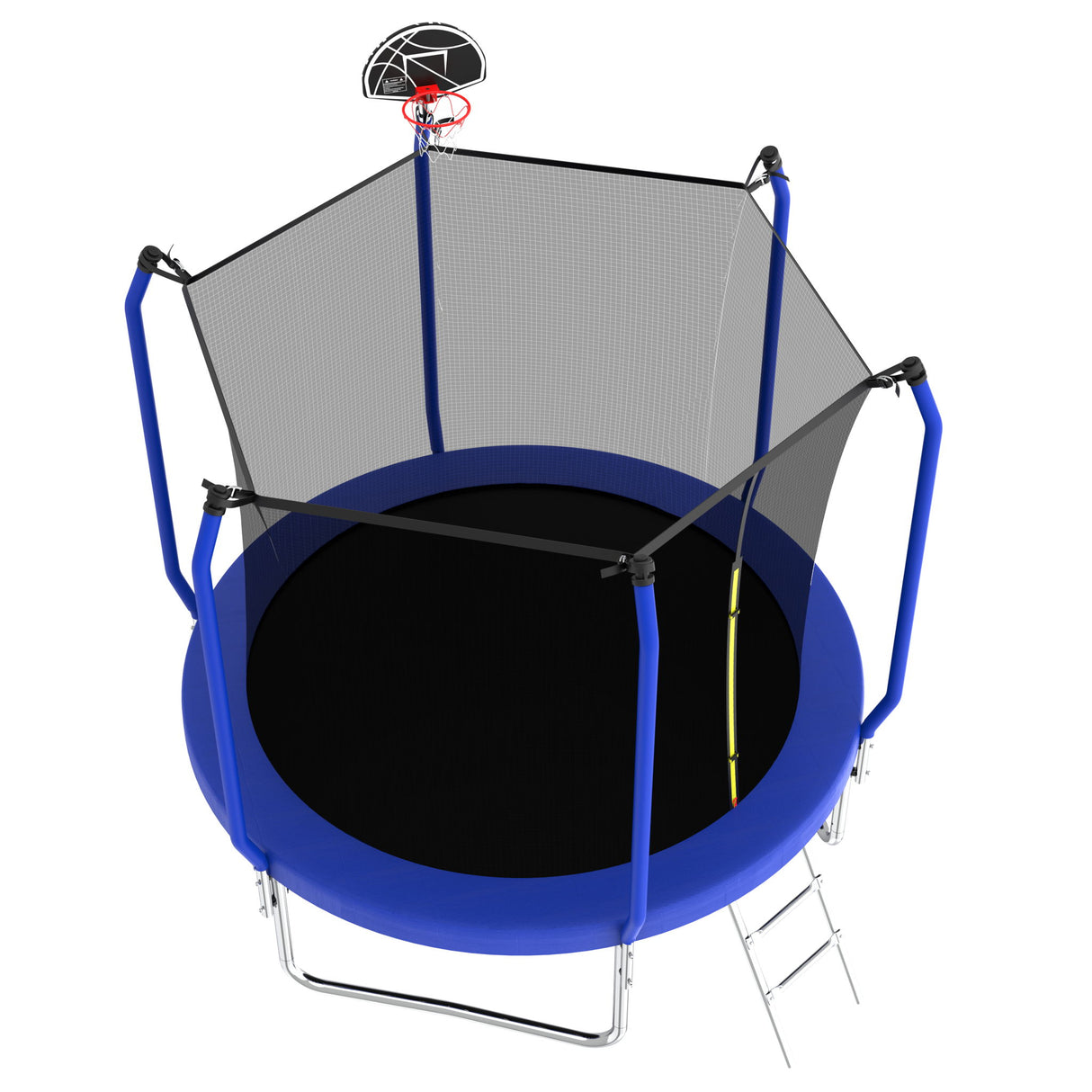 Trampoline With Basketball Hoop, Astm Approved Reinforced Type Outdoor Trampoline With Enclosure Net - Trampolines - Alpine Outlets