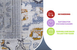 Payas - 6' X 9' Medallion Area Rug - Cream / Gold