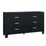 Carlos - 5 Pieces Queen Bedroom Set, Modern Design - Black