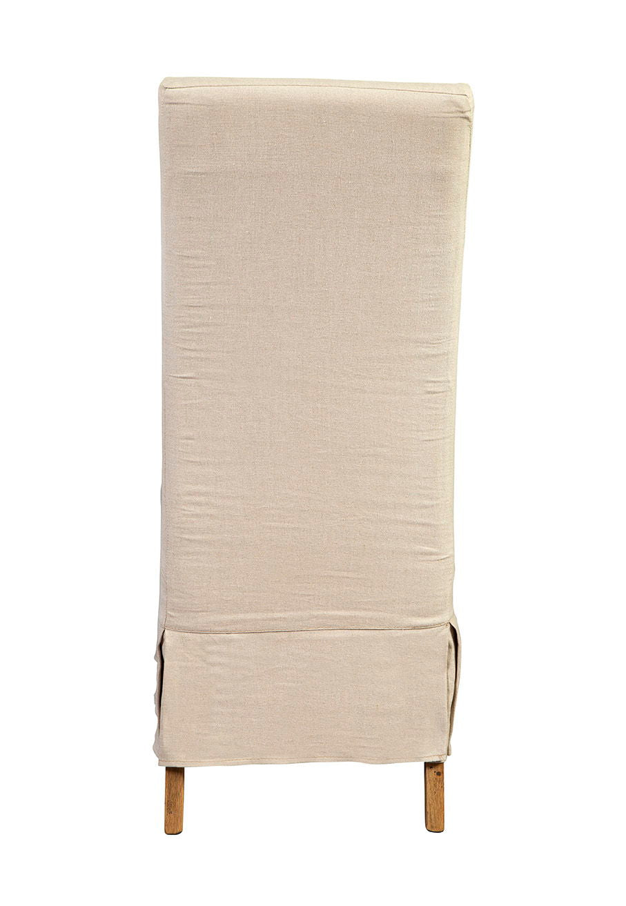 Linen Slip Covered Parsons Chair (Set of 2) - Pearl Silver