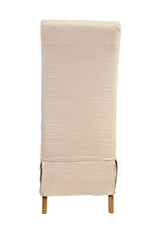 Linen Slip Covered Parsons Chair (Set of 2) - Pearl Silver