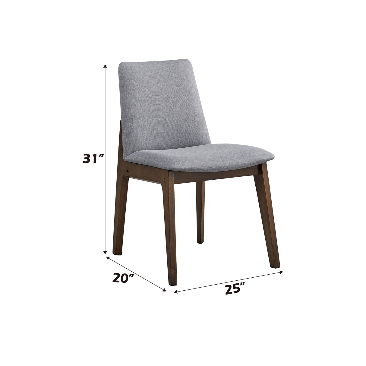 Kaela - Side Chair (Set of 2) - Light Gray - Chair Sets - Alpine Outlets