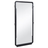 Leandro 76-Inch Full Length Floor Mirror, Burnished Black