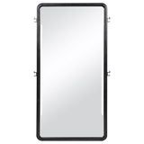 Leandro 76-Inch Full Length Floor Mirror, Burnished Black