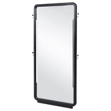 Leandro 76-Inch Full Length Floor Mirror, Burnished Black