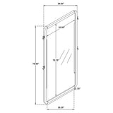 Leandro 76-Inch Full Length Floor Mirror, Burnished Black