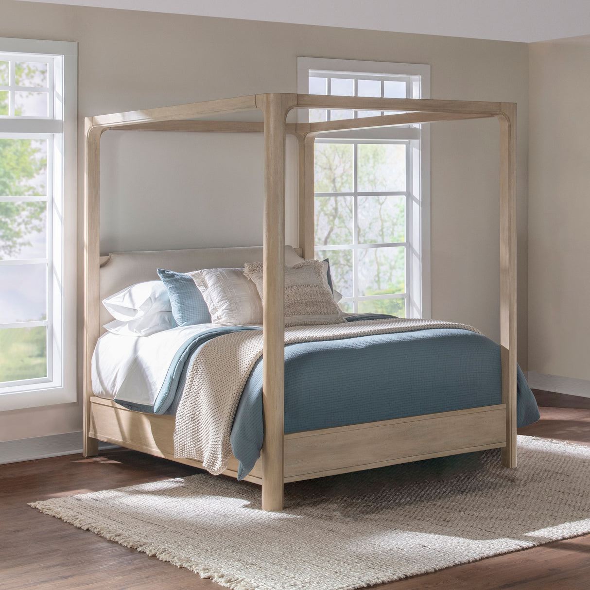 Solano 85-Inch Queen Canopy Bed, Weathered Mango