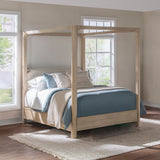 Solano 85-Inch Queen Canopy Bed, Weathered Mango