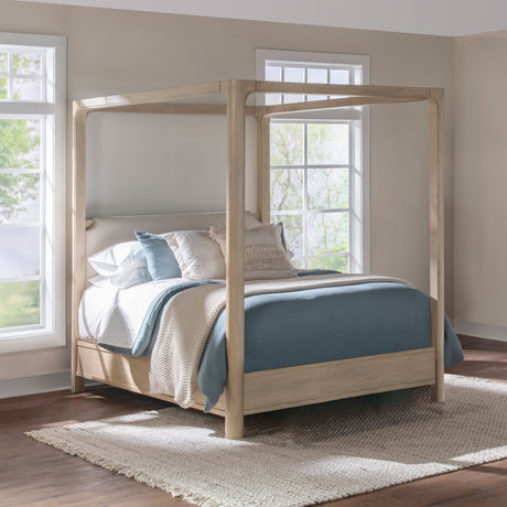 Solano 85-Inch Queen Canopy Bed, Weathered Mango
