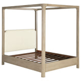 Solano 85-Inch Queen Canopy Bed, Weathered Mango