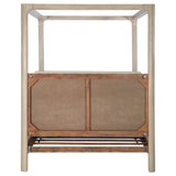 Solano 85-Inch Queen Canopy Bed, Weathered Mango