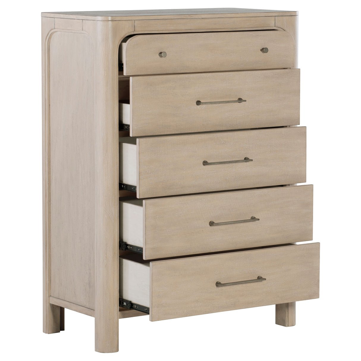 Solano 5-Drawer Chest of Drawers in Weathered Mango