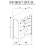 Solano 5-Drawer Chest of Drawers in Weathered Mango