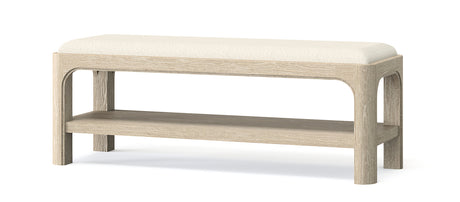 Solano 52-Inch Upholstered Bench - Weathered Mango